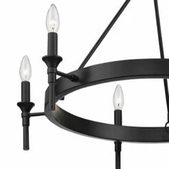 Golden Lighting Edinburgh 27 1/4" Wide Matte Black 6-Light Chandelier -Lighting Sales Shop edinburgh 27 and one quarter inch wide matte black 6 light chandelier 440x1views1