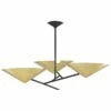 EEquilibrium 39.5" Wide 3-Light Black And Brass Modern Chandelier 2 EEquilibrium 39.5" Wide 3-Light Black And Brass Modern Chandelier -Lighting Sales Shop eequilibrium 39 5 inch wide 3 light black and brass modern chandelier 84t88