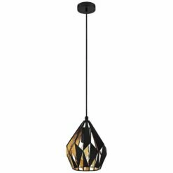 Eglo Carlton 3 7 1/4" Wide Black And Gold Modern Mini Pendant Light -Lighting Sales Shop eglo carlton 3 7 and one quarter inch wide black and gold modern mini pendant light 91y32views3