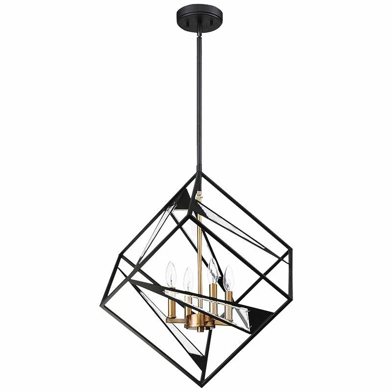 Eglo Corrietes 23" Wide Matte Black Modern Geometric Pendant Light 4 Eglo Corrietes 23" Wide Matte Black Modern Geometric Pendant Light - Image 2