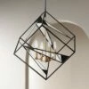 Eglo Corrietes 23" Wide Matte Black Modern Geometric Pendant Light -Lighting Sales Shop eglo corrietes 23 inch wide matte black modern geometric pendant light 85p80cropped