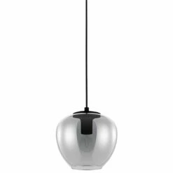 Eglo Priorat 9 1/4" Wide Smoked Glass Mini Pendant Light