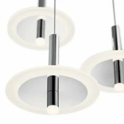 Elan Discs 22 1/2"W Polished Nickel LED Multi Light Pendant -Lighting Sales Shop elan discs 22 and one half inchw polished nickel led multi light pendant 69e91views1