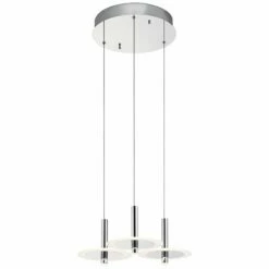 Elan Discs 22 1/2"W Polished Nickel LED Multi Light Pendant -Lighting Sales Shop elan discs 22 and one half inchw polished nickel led multi light pendant 69e91views2