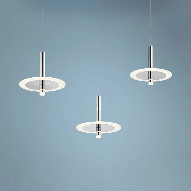 Elan Discs 41 1/4"W Polished Nickel LED Multi Light Pendant 3 Elan Discs 41 1/4"W Polished Nickel LED Multi Light Pendant