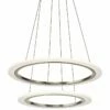 Elan Hyvo 25"W Brushed Nickel 2-Ring LED Pendant Light -Lighting Sales Shop elan hyvo 25 inchw brushed nickel 2 ring led pendant light 9k572