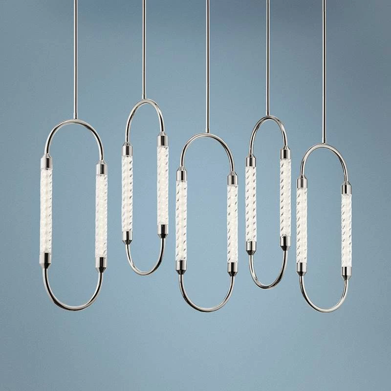Elan Kiaan 48 3/4"W Polished Nickel LED Multi Light Pendant 3 Elan Kiaan 48 3/4"W Polished Nickel LED Multi Light Pendant
