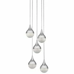 Elan Kiss 13 3/4" Wide Chrome LED Multi Light Pendant