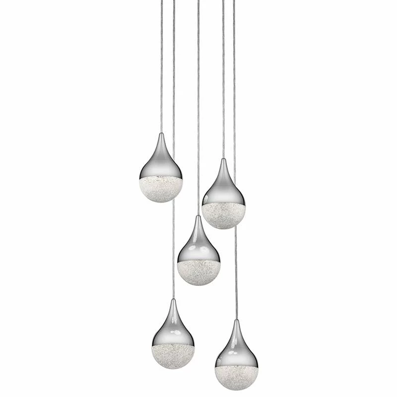 Elan Kiss 13 3/4" Wide Chrome LED Multi Light Pendant 3 Elan Kiss 13 3/4" Wide Chrome LED Multi Light Pendant