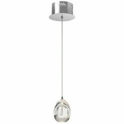 Elan Lavinia 3 1/2" Wide Chrome Finish LED Mini-Pendant -Lighting Sales Shop elan lavinia 3 and one half inch wide chrome finish led mini pendant 6n227views3