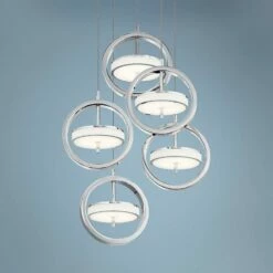 Elan Metro 11 3/4"W Polished Nickel LED Multi Light Pendant