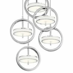Elan Metro 11 3/4"W Polished Nickel LED Multi Light Pendant -Lighting Sales Shop elan metro 11 and three quarter inchw polished nickel led multi light pendant 69e93views1