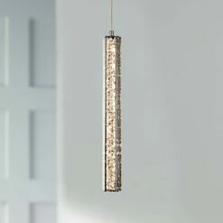 Elan Neruda 2 1/4" Wide Chrome Contemporary LED Mini Pendant
