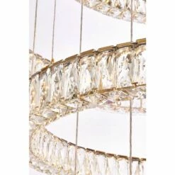Elegant Lighting Monroe 40" Gold Tiered LED Seven Ring Chandelier -Lighting Sales Shop elegant lighting monroe 40 inch gold tiered led seven ring chandelier 878h5views2