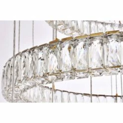 Elegant Lighting Monroe 40" Gold Tiered LED Seven Ring Chandelier -Lighting Sales Shop elegant lighting monroe 40 inch gold tiered led seven ring chandelier 878h5views3
