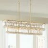 Ella 38 3/4" Wide Soft Gold Crystal Island Pendant Light -Lighting Sales Shop ella 38 and three quarter inch wide soft gold crystal island pendant light 435h2cropped