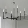 Golden Lighting Ellyn 25" Wide Matte Black Metal 6-Light Chandelier -Lighting Sales Shop ellyn 25 inch wide matte black metal 6 light chandelier 045c2cropped