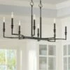 Golden Lighting Ellyn 35 1/4"W Matte Black 8-Light Linear Island Pendant -Lighting Sales Shop ellyn 35 and one quarter inchw matte black 8 light linear island pendant 047c2cropped