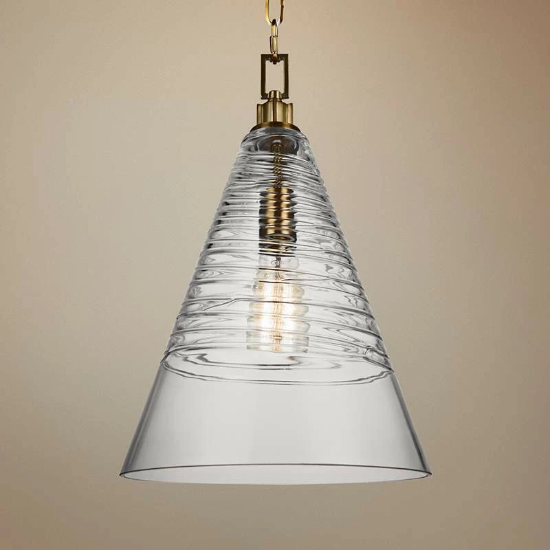 Elmore 11 3/4" Wide Burnished Brass Cone Mini Pendant 3 Elmore 11 3/4" Wide Burnished Brass Cone Mini Pendant