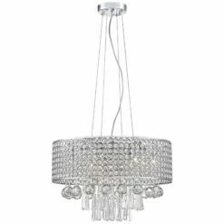 Elva Chrome 19" Wide Beaded Crystal Pendant Light 13 Elva Chrome 19" Wide Beaded Crystal Pendant Light -Lighting Sales Shop elva chrome 19 inch wide beaded crystal pendant light 6f089views2