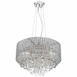 Elva Chrome 19" Wide Beaded Crystal Pendant Light 14 Elva Chrome 19" Wide Beaded Crystal Pendant Light -Lighting Sales Shop elva chrome 19 inch wide beaded crystal pendant light 6f089views3