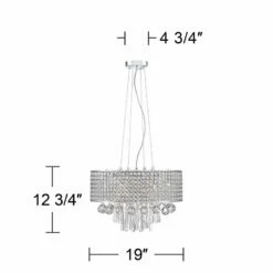 Elva Chrome 19" Wide Beaded Crystal Pendant Light 15 Elva Chrome 19" Wide Beaded Crystal Pendant Light -Lighting Sales Shop elva chrome 19 inch wide beaded crystal pendant light 6f089views4