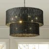 Golden Lighting Erma 28 1/2" Wide Matte Black 9-Light Chandelier -Lighting Sales Shop erma 28 and one half inch wide matte black 9 light chandelier 446x1cropped