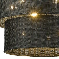Golden Lighting Erma 28 1/2" Wide Matte Black 9-Light Chandelier -Lighting Sales Shop erma 28 and one half inch wide matte black 9 light chandelier 446x1views1