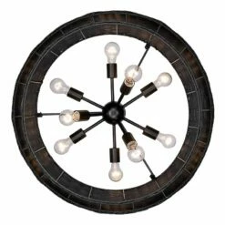 Golden Lighting Erma 28 1/2" Wide Matte Black 9-Light Chandelier -Lighting Sales Shop erma 28 and one half inch wide matte black 9 light chandelier 446x1views3