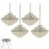 Essa 12" Wide Chrome 4-Light Swag Chandelier -Lighting Sales Shop essa 12 inch wide chrome 4 light swag chandelier 29c41