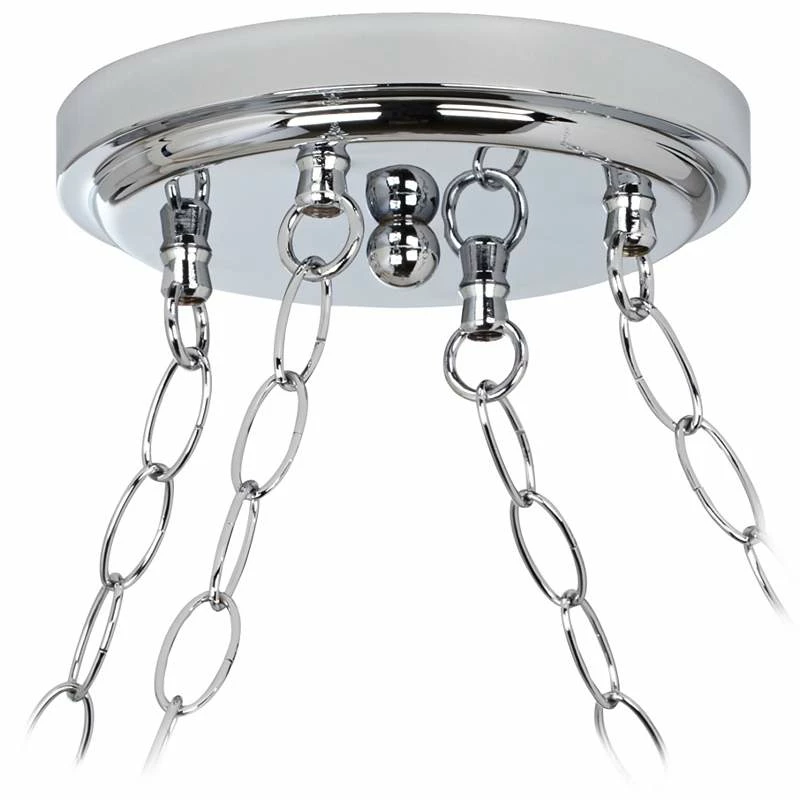 Essa 12" Wide Chrome 4-Light Swag Chandelier 4 Essa 12" Wide Chrome 4-Light Swag Chandelier - Image 2