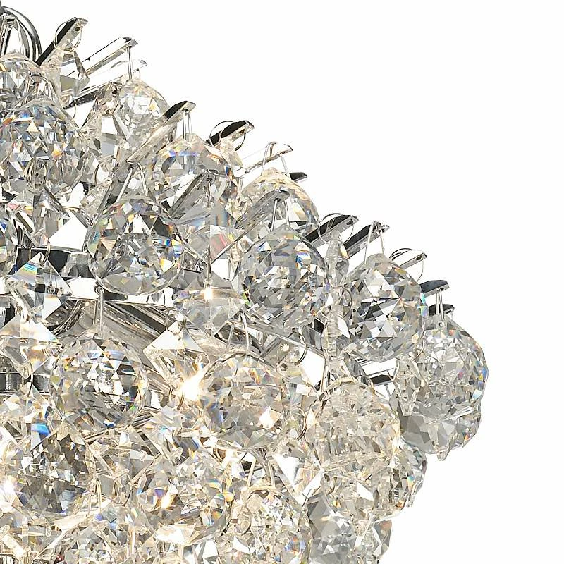 Essa 12" Wide Chrome 4-Light Swag Chandelier 5 Essa 12" Wide Chrome 4-Light Swag Chandelier - Image 3