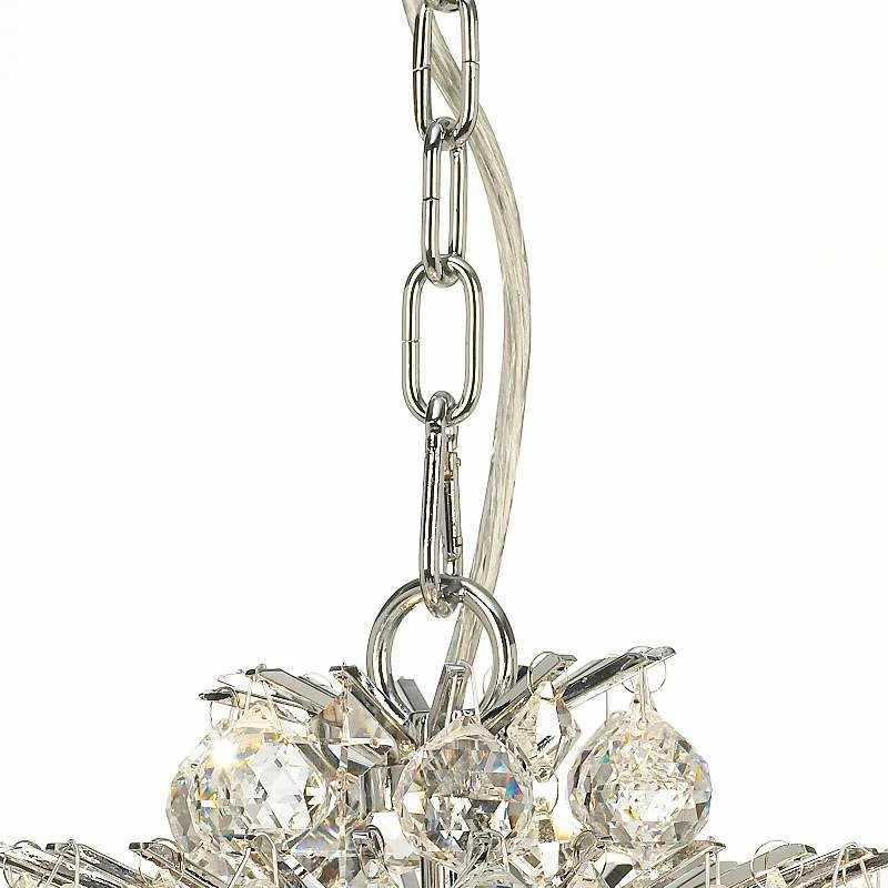 Essa 12" Wide Chrome 4-Light Swag Chandelier 6 Essa 12" Wide Chrome 4-Light Swag Chandelier - Image 4