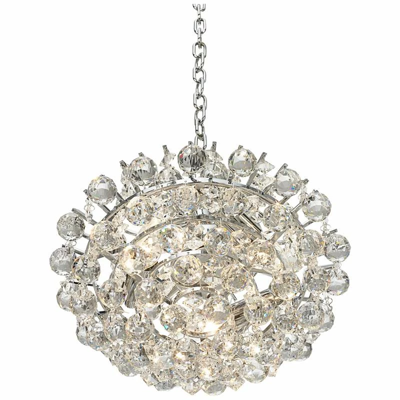 Essa 12" Wide Chrome 4-Light Swag Chandelier 8 Essa 12" Wide Chrome 4-Light Swag Chandelier - Image 6