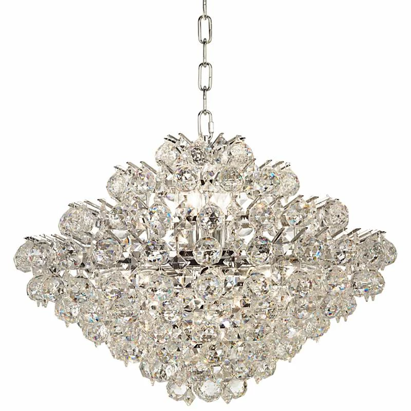 Essa 24" Wide Chrome And Crystal Pendant Light 5 Essa 24" Wide Chrome And Crystal Pendant Light - Image 3