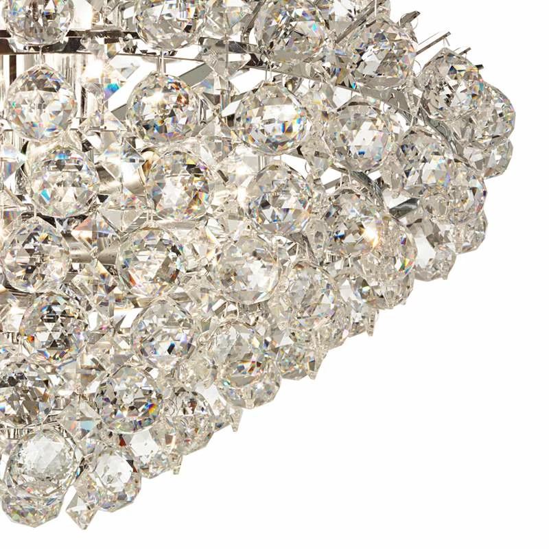 Essa 24" Wide Chrome And Crystal Pendant Light 6 Essa 24" Wide Chrome And Crystal Pendant Light - Image 4