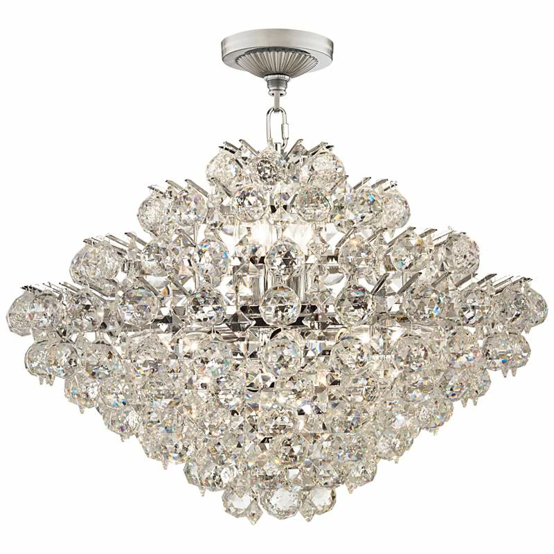 Essa 24" Wide Chrome And Crystal Pendant Light 7 Essa 24" Wide Chrome And Crystal Pendant Light - Image 5