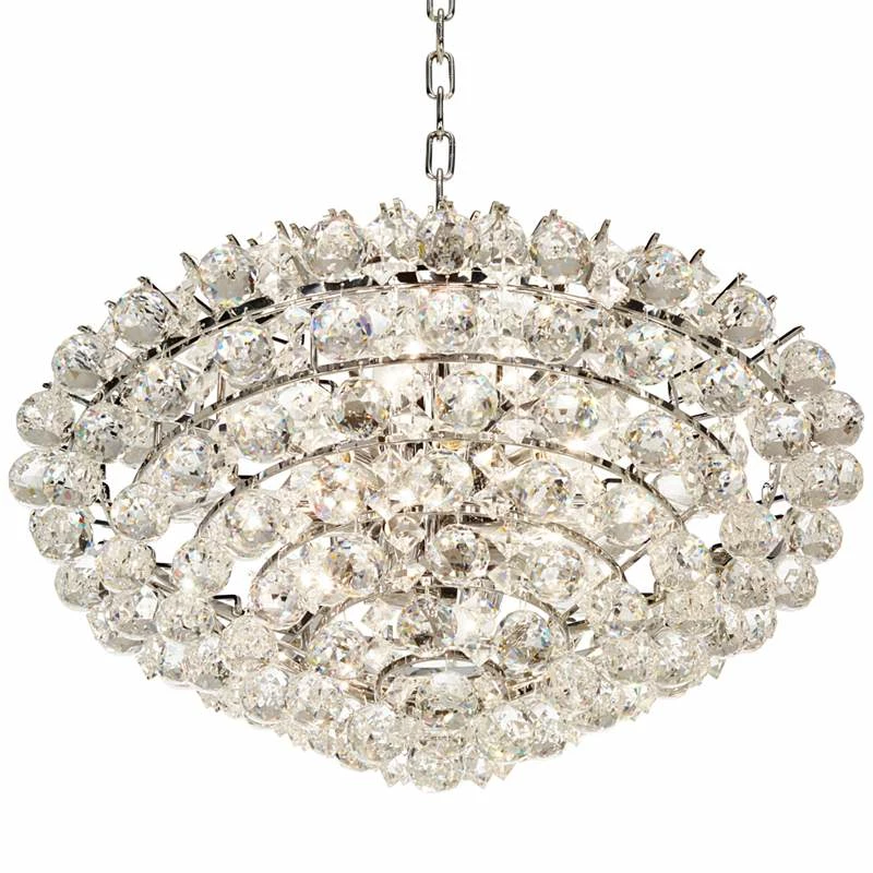 Essa 24" Wide Chrome And Crystal Pendant Light 8 Essa 24" Wide Chrome And Crystal Pendant Light - Image 6