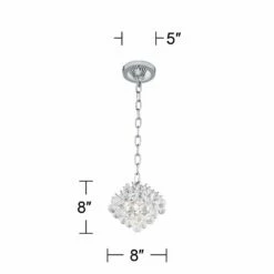 Essa 8" Wide Chrome 4-Light Swag Chandelier -Lighting Sales Shop essa 8 inch wide chrome 4 light swag chandelier 30n28views2
