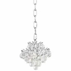 Essa 8" Wide Chrome And Crystal Mini Chandelier -Lighting Sales Shop essa 8 inch wide chrome and crystal mini chandelier 8f159