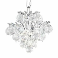 Essa 8" Wide Chrome And Crystal Mini Chandelier -Lighting Sales Shop essa 8 inch wide chrome and crystal mini chandelier 8f159views2