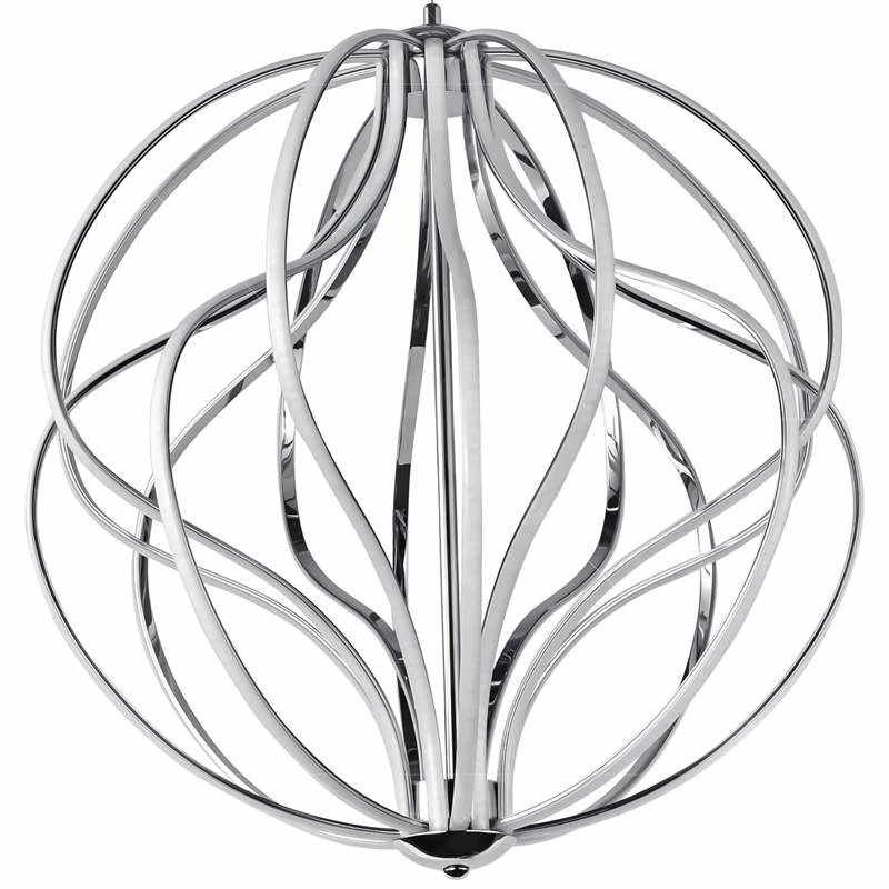 ET2 Aura 12" Wide Polished Chrome LED Mini Pendant 4 ET2 Aura 12" Wide Polished Chrome LED Mini Pendant - Image 2