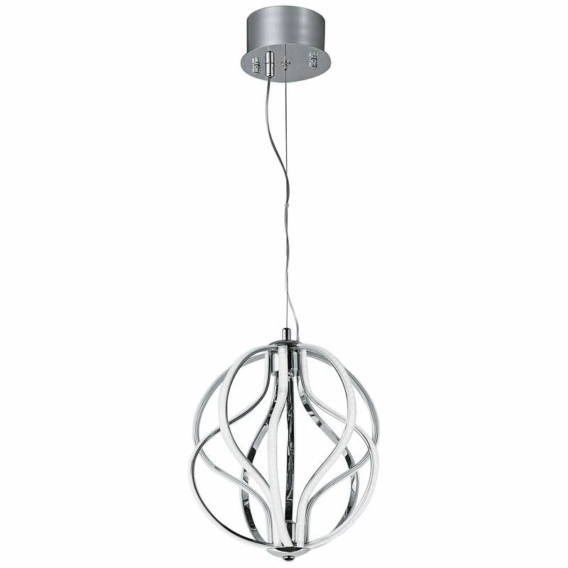 ET2 Aura 12" Wide Polished Chrome LED Mini Pendant 6 ET2 Aura 12" Wide Polished Chrome LED Mini Pendant - Image 4