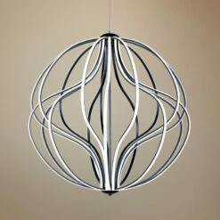 ET2 Aura 31" Wide Black Orb LED Pendant Light
