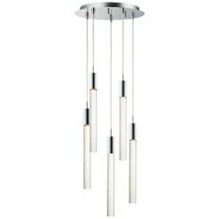 ET2 Big Fizz 13" Wide Chrome 5-Light LED Multi Light Pendant