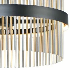 ET2 Chimes 23 3/4" Wide Black Nickel Brass LED Pendant Light -Lighting Sales Shop et2 chimes 23 and three quarter inch wide black nickel brass led pendant light 82t26views1