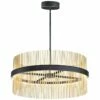 ET2 Chimes 33 3/4" Wide Black Satin Brass LED Pendant Light