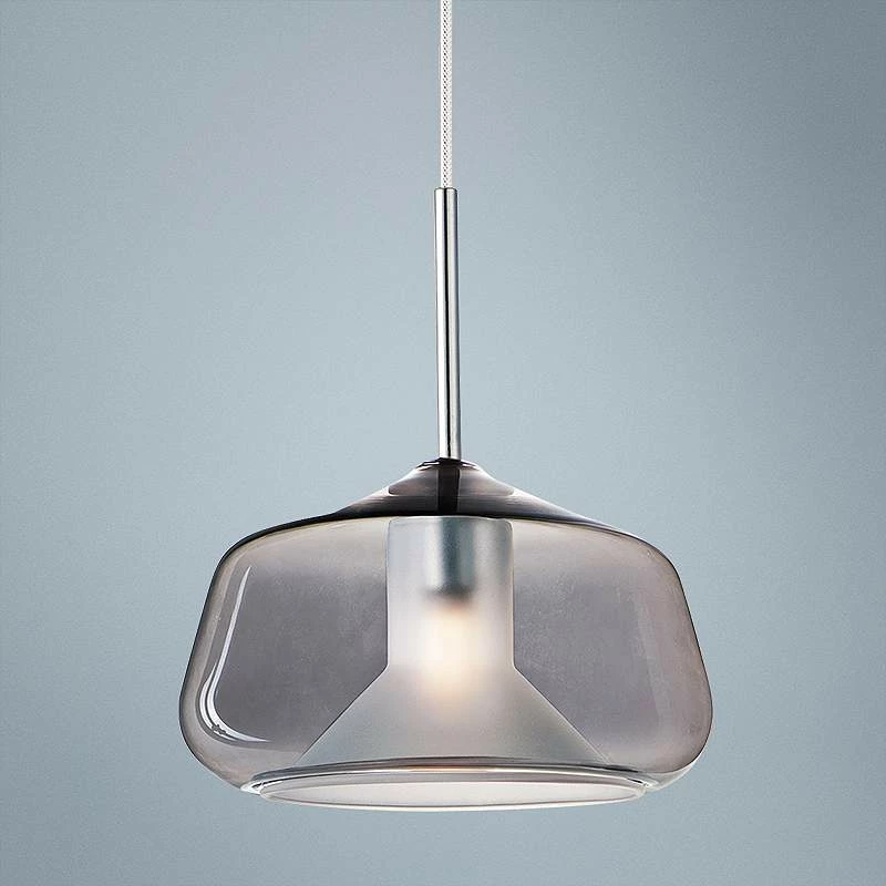 ET2 Deuce 7 3/4" Wide Smoke Glass LED Mini Pendant Light 3 ET2 Deuce 7 3/4" Wide Smoke Glass LED Mini Pendant Light