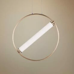 ET2 Flare 17 3/4" Wide Black And Soft Gold LED Pendant Light