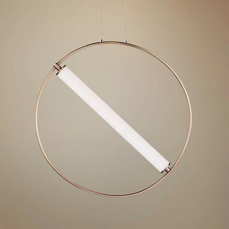 ET2 Flare 23 3/4" Wide Black And Soft Gold LED Pendant Light 3 ET2 Flare 23 3/4" Wide Black And Soft Gold LED Pendant Light